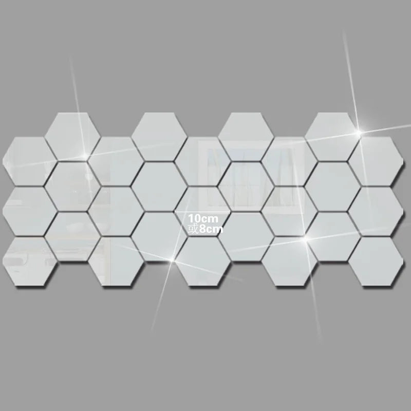 Selbstklebende 3D Spiegel-Wandsticker – Moderne Deko für Wohnzimmer & Schlafzimmer